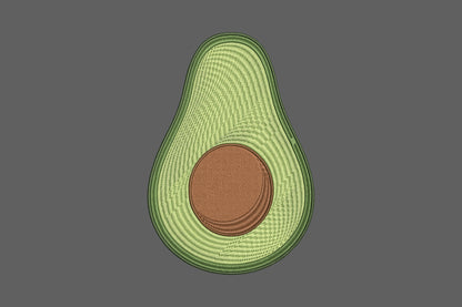 Avocado Embroidery Design
