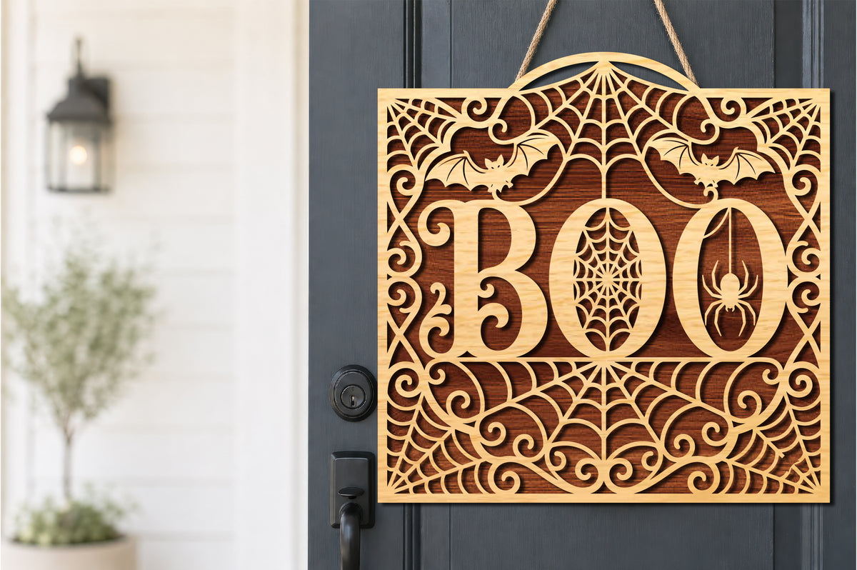 BOO Halloween SVG Laser Cut File