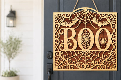 BOO Halloween SVG Laser Cut File
