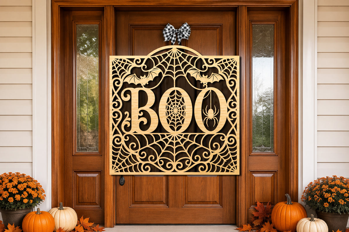 BOO Halloween SVG Laser Cut File