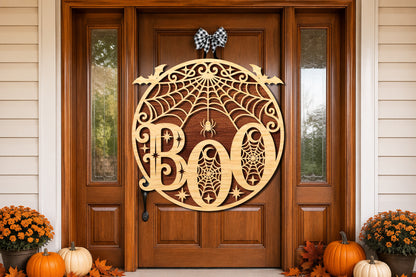 BOO Halloween Door Sign SVG