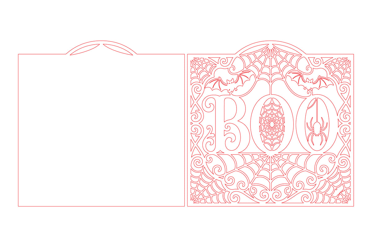 BOO Halloween SVG Laser Cut File