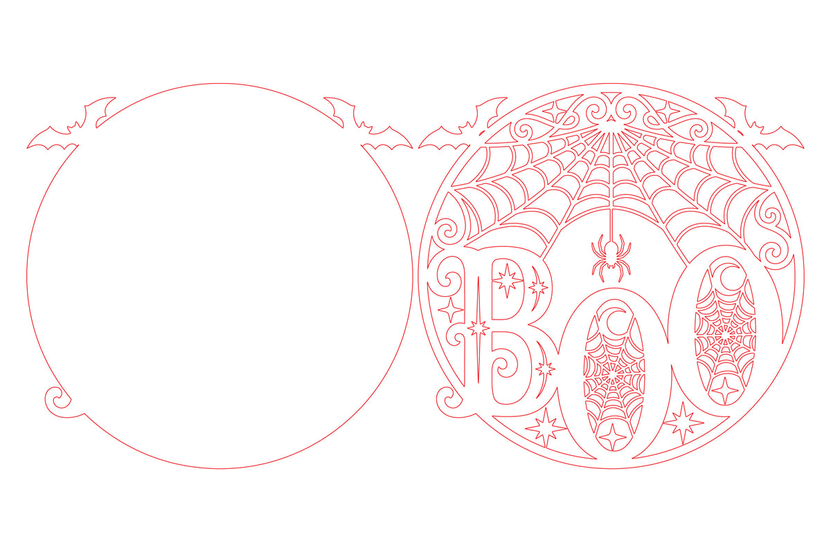 BOO Halloween Door Sign SVG
