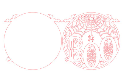 BOO Halloween Door Sign SVG