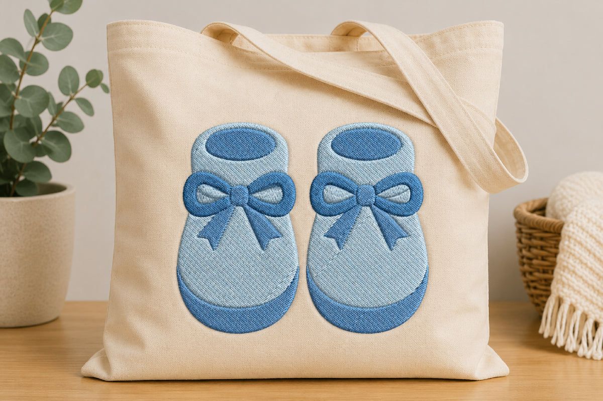 Baby Booties Embroidery Design