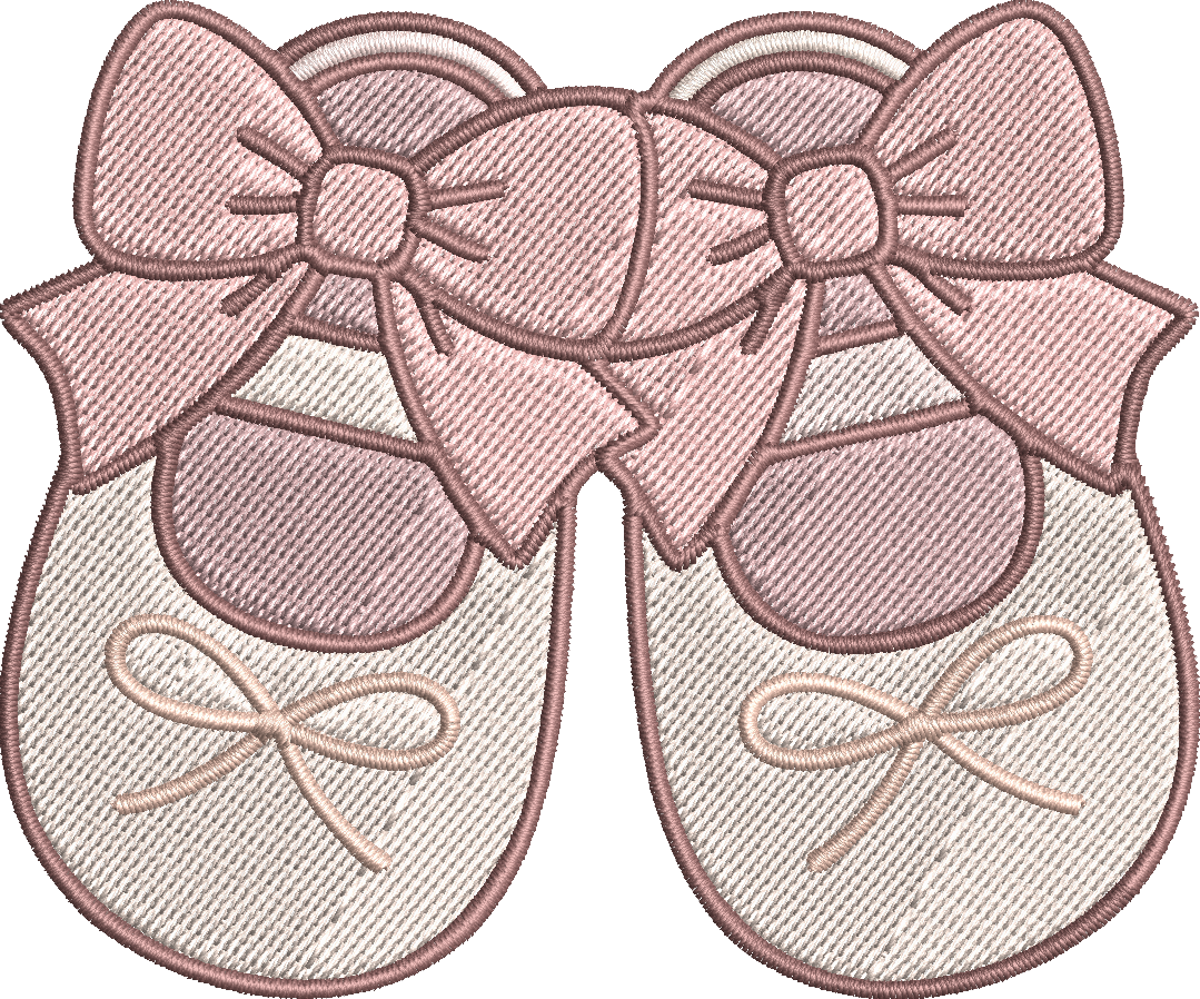 Baby Girl Bow Embroidery Design