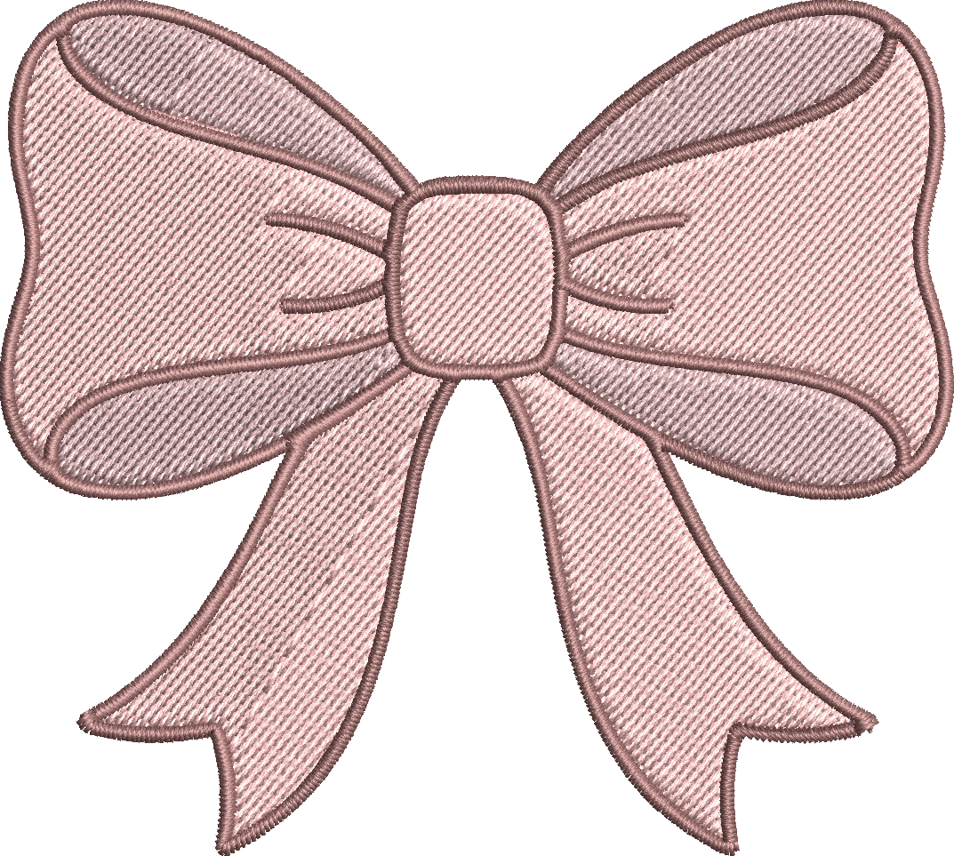 Baby Girl Bow Embroidery Design