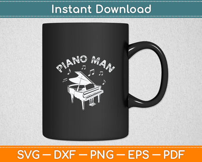 Baby Grand Piano Man Teacher Student Pianist Svg Digital Cutting File