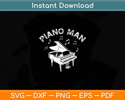 Baby Grand Piano Man Teacher Student Pianist Svg Digital Cutting File