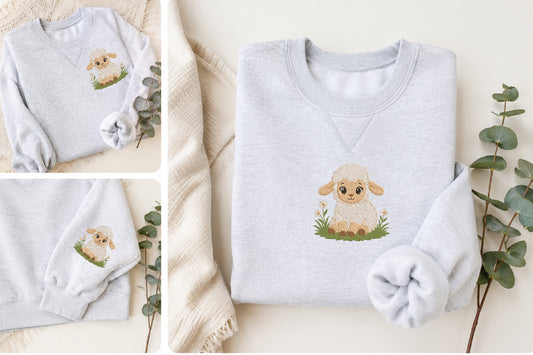 Baby Lamb Embroidery Design