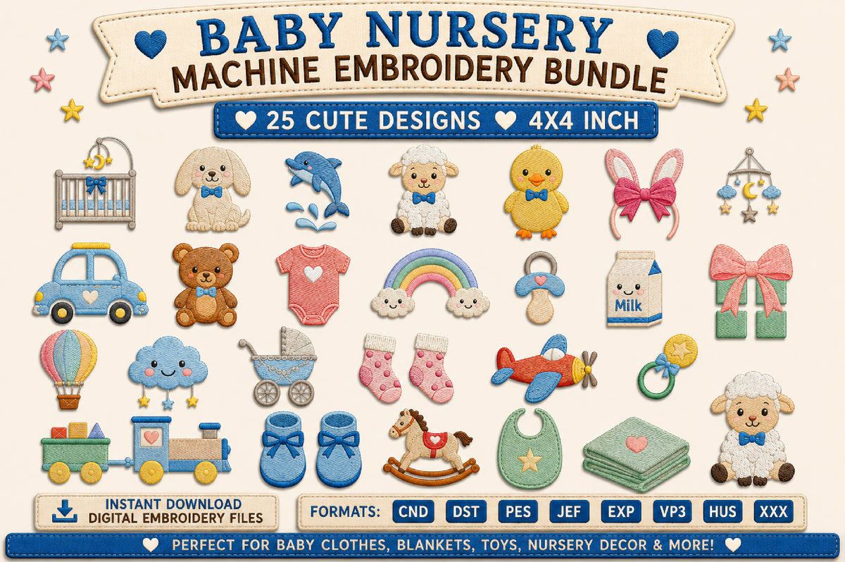 Baby Nursery Embroidery Bundle