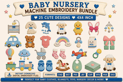 Baby Nursery Embroidery Bundle