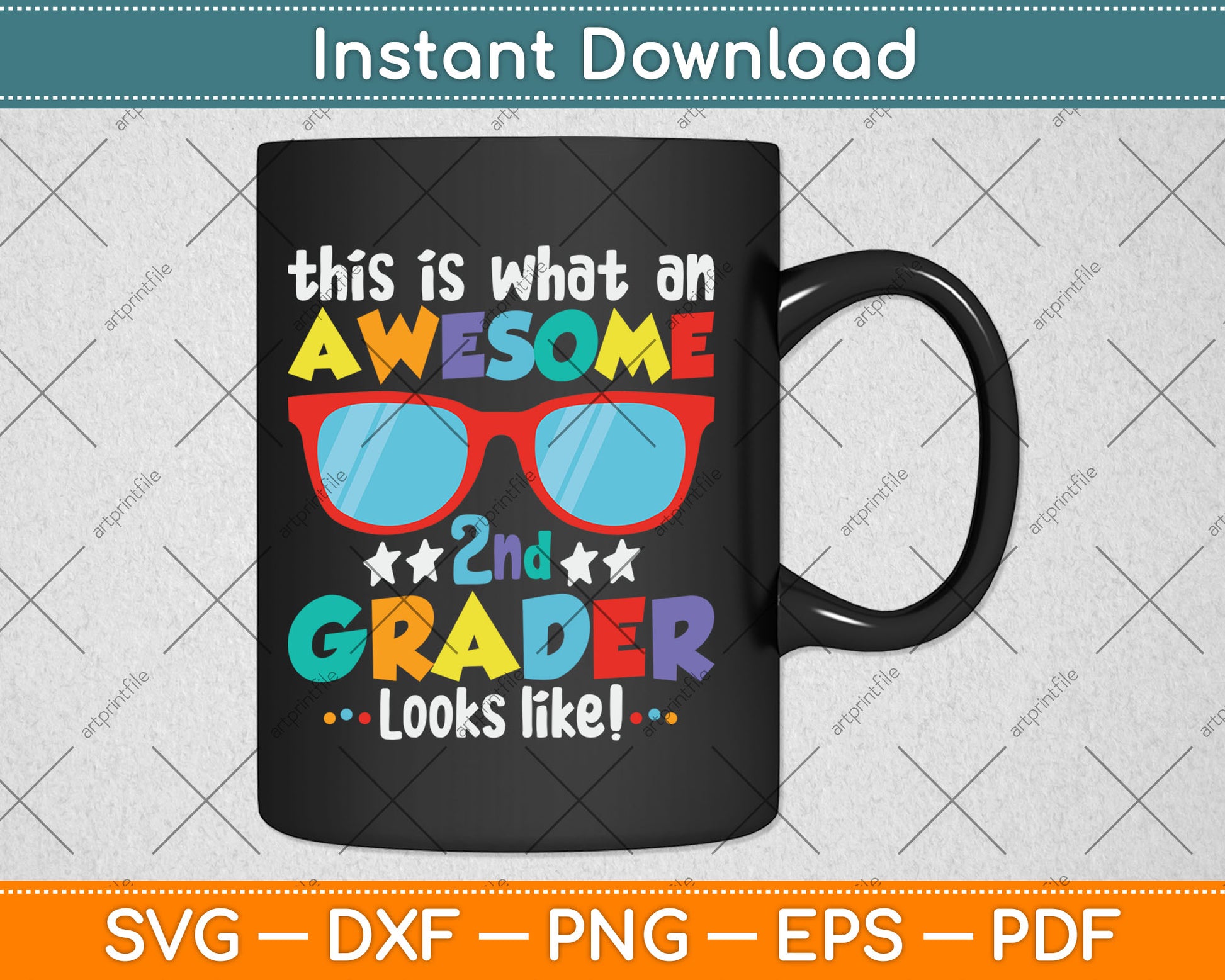 Back to School 2nd Grade Awesome Second Grader Looks Like Svg Digital Cutting File