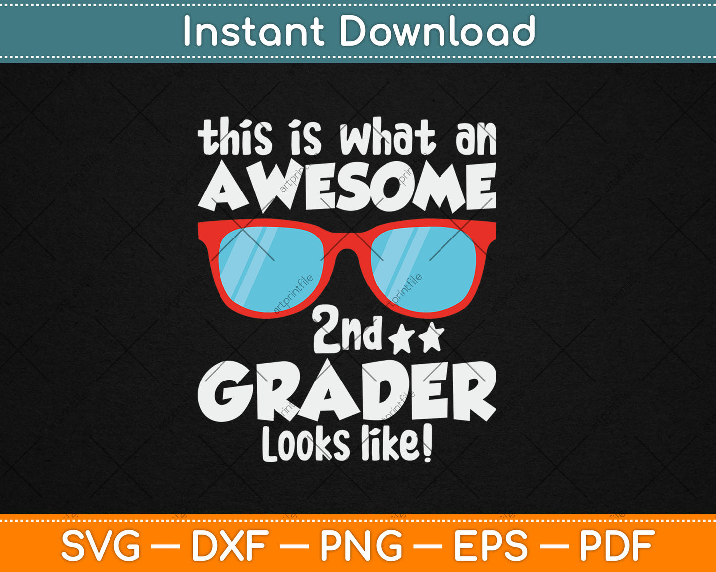 Back to School 2nd Grade Awesome Second Grader Looks Like Svg Design Cutting File