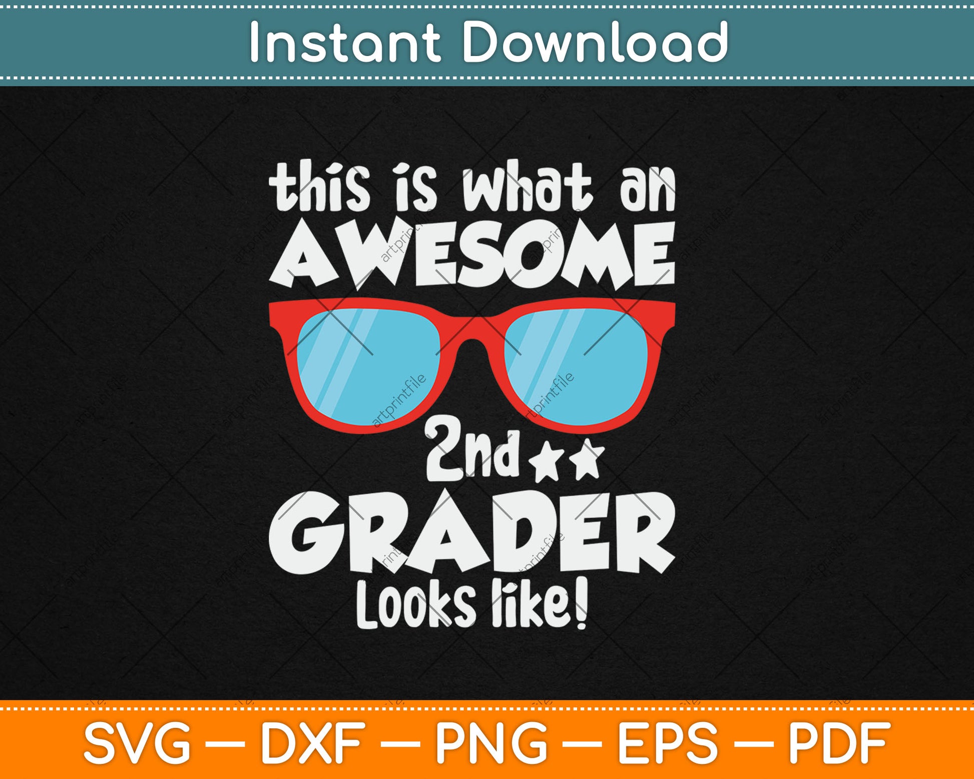 Back to School 2nd Grade Awesome Second Grader Looks Like Svg Design Cutting File