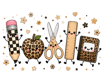Back to School Doodles PNG Cute School Supplies Teacher Sublimation