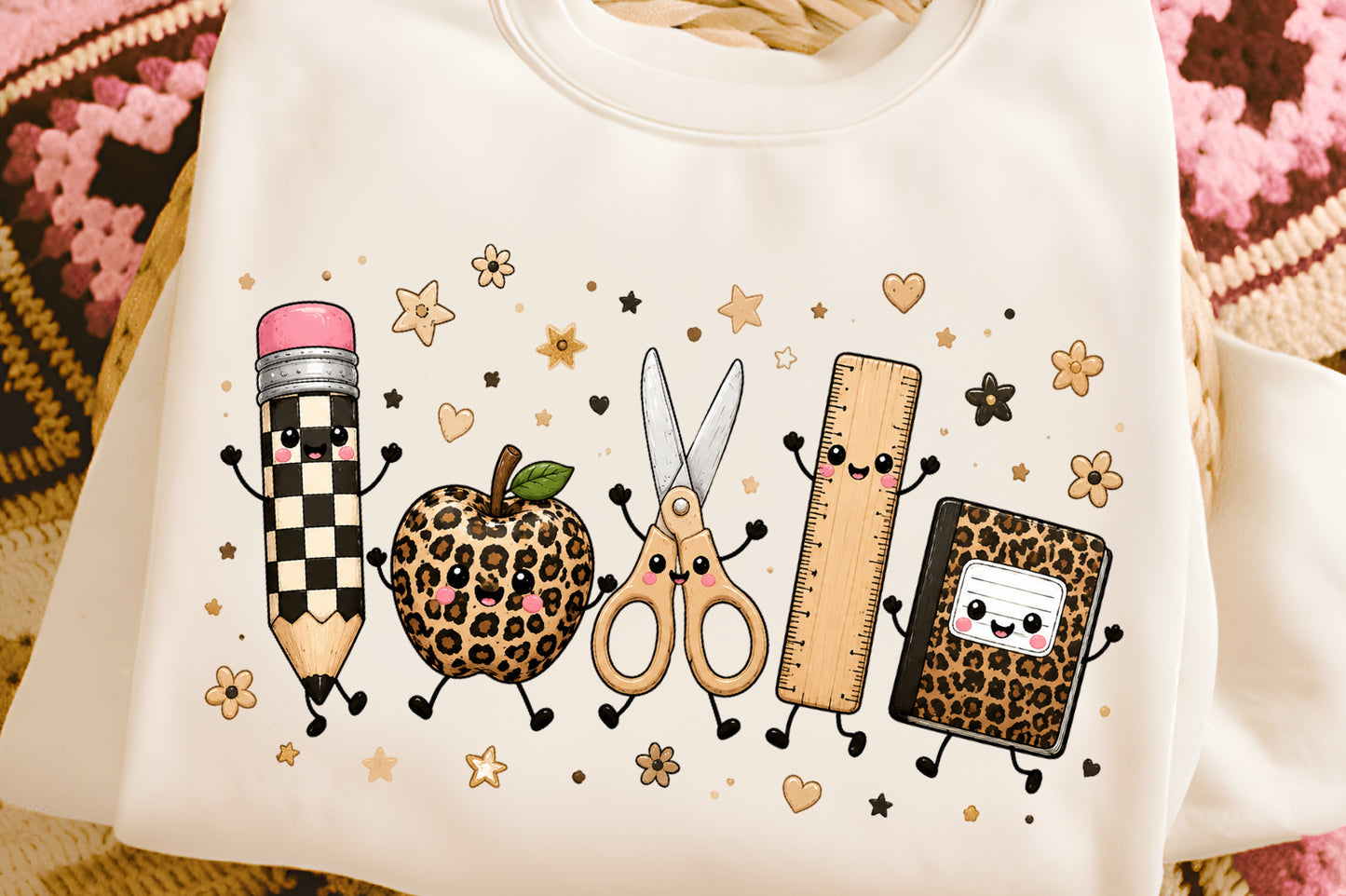 Back to School Doodles PNG Cute School Supplies Teacher Sublimation