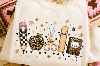 Back to School Doodles PNG Cute School Supplies Teacher Sublimation