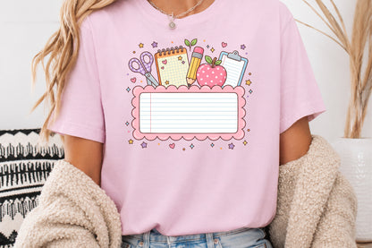 Back to School Monogram Sublimation PNG