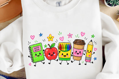Back to School PNG  Cute School Supplies Classroom Clipart