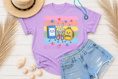Cute School Supplies PNG Back to School Sublimation