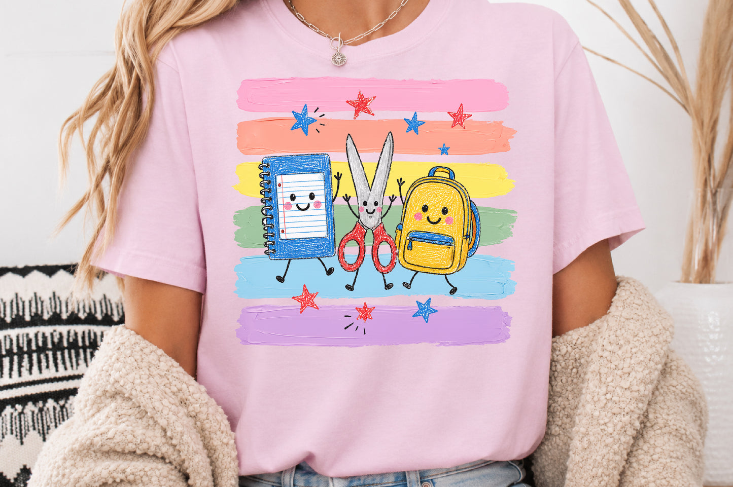 Cute School Supplies PNG Back to School Sublimation