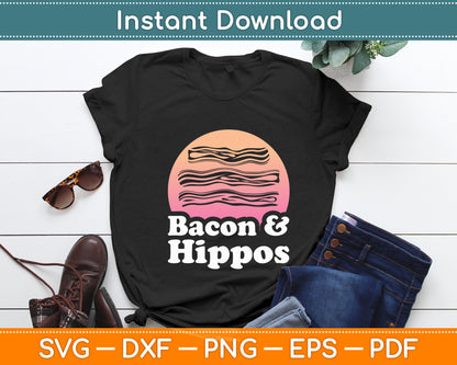 Bacon And Hippos Or Hippopotamus Svg Png Dxf Digital Cutting File