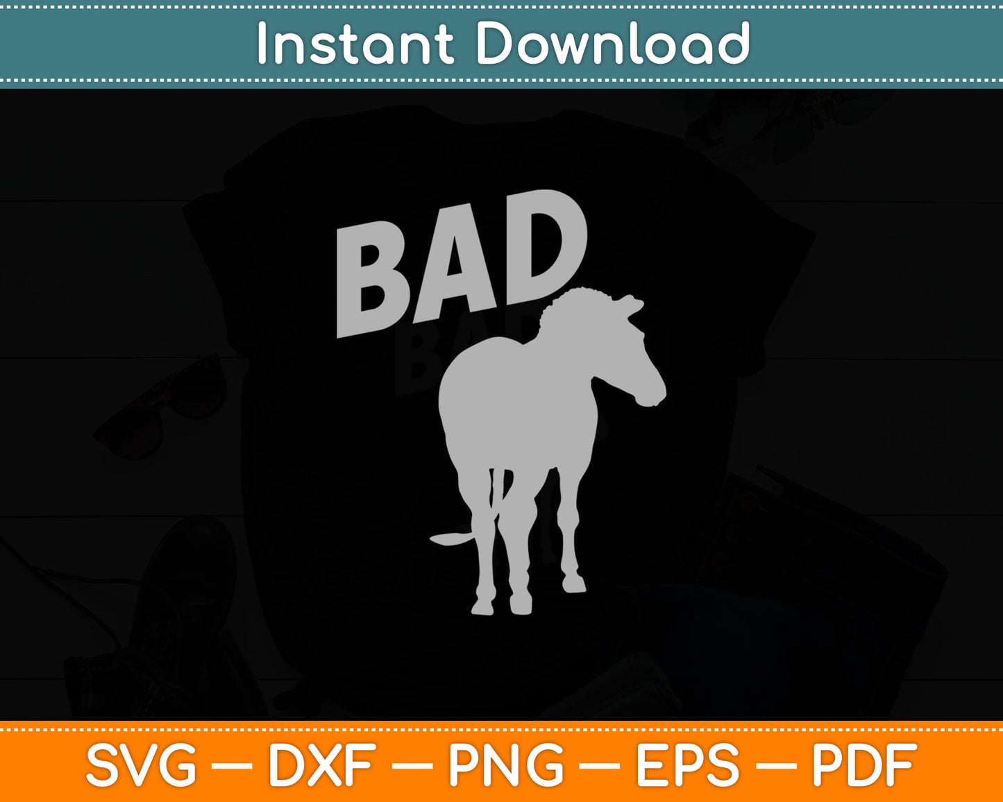 Bad Funny Donkeys Svg Digital Cutting File