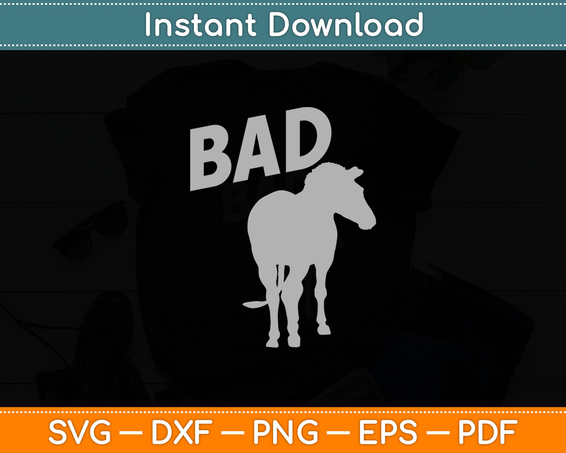 Bad Funny Donkeys Svg Digital Cutting File