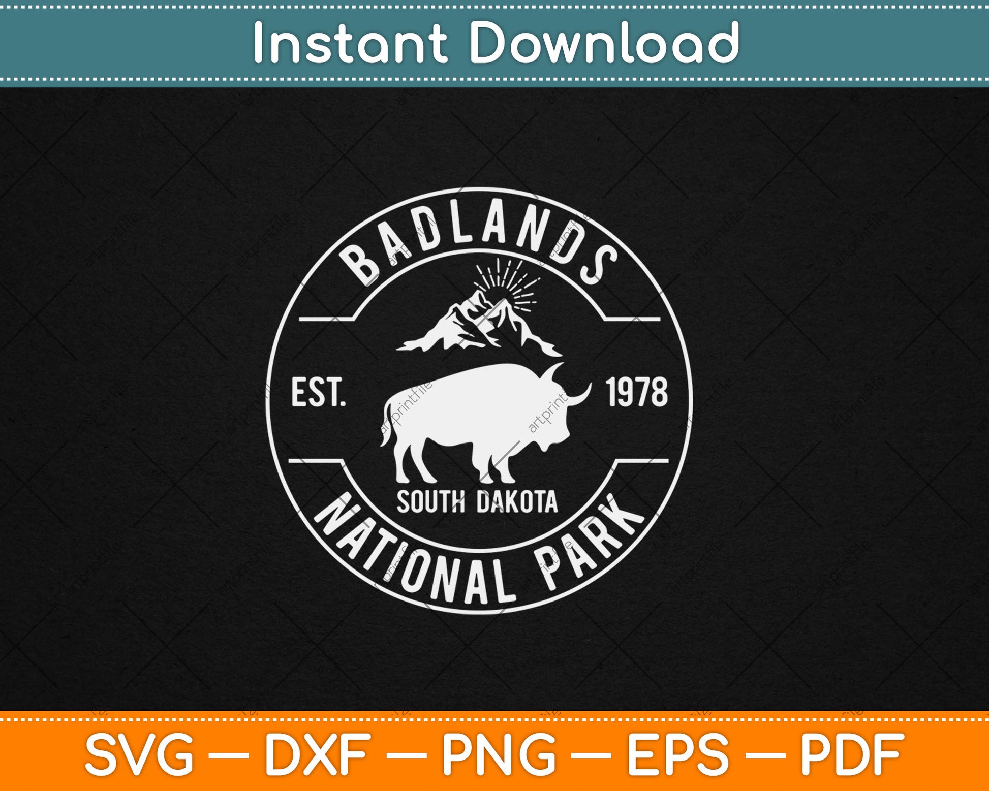 Badlands National Park Retro Vintage South Dakota Mom Gift Svg Digital Cutting File