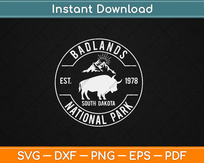 Badlands National Park Retro Vintage South Dakota Mom Gift Svg Digital Cutting File