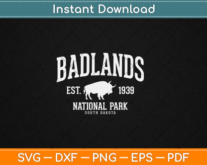 Badlands National Park South Dakota American Bison Svg Digital Cutting File
