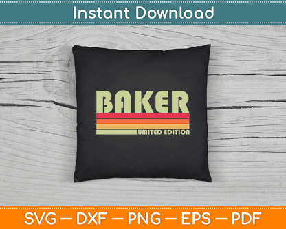 Funny baker profession SVG file for birthday gifts and custom apparel creations
