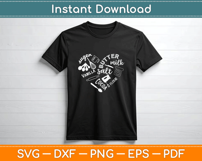 Baker Heart SVG Cut File for Cricut Silhouette T Shirt Mug and Tote Bag Design