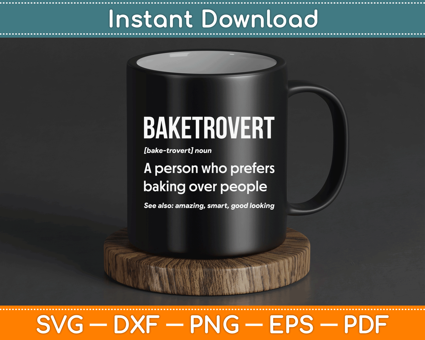 Cookie baker SVG design for T-shirts, aprons, mugs, and kitchen decor