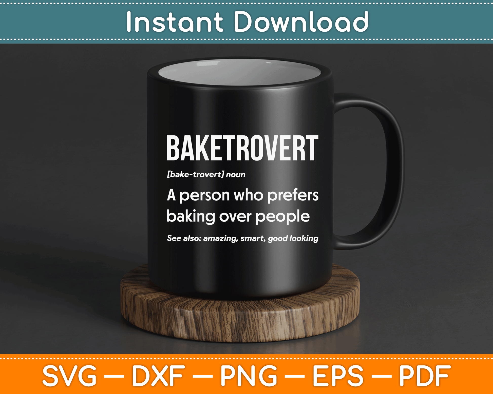 Cookie baker SVG design for T-shirts, aprons, mugs, and kitchen decor