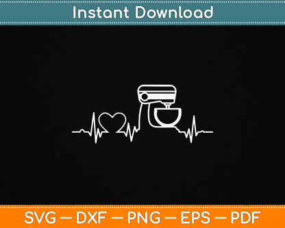 Baking Heartbeat SVG design for pastry bakers and baking enthusiasts