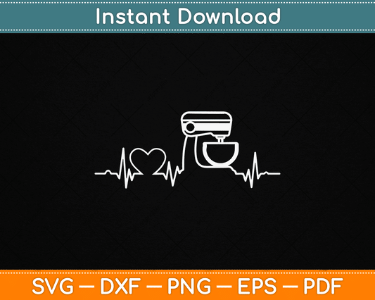 Baking Heartbeat SVG design for pastry bakers and baking enthusiasts
