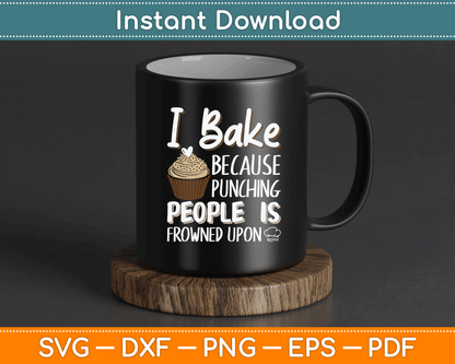 Baking Lover Punching People - Baker & Cupcake SVG Digital Cutting File