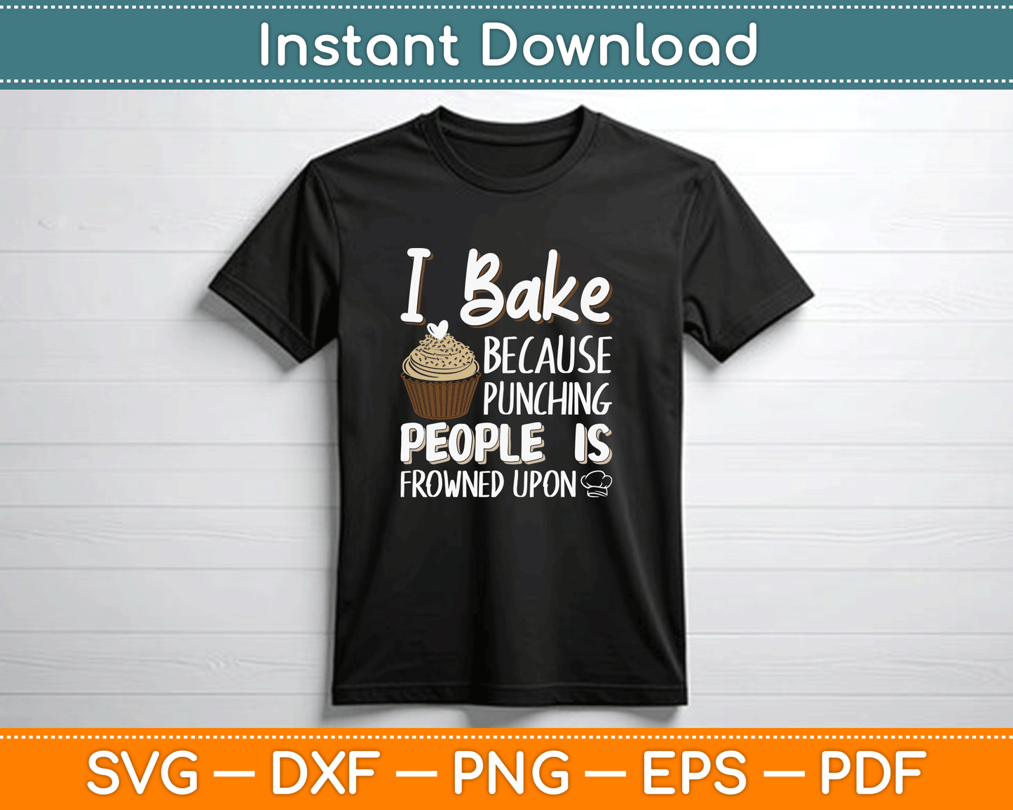 Baking Lover Punching People - Baker & Cupcake SVG Digital Cutting File