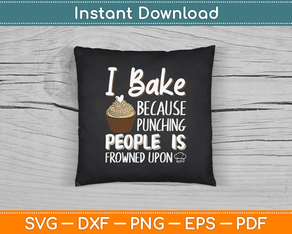 Baking Lover Punching People - Baker & Cupcake SVG Digital Cutting File