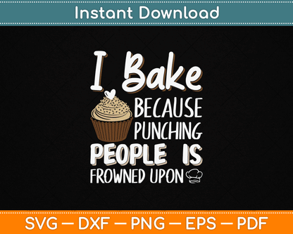 Baking Lover Punching People SVG design for bakers and cupcake enthusiasts