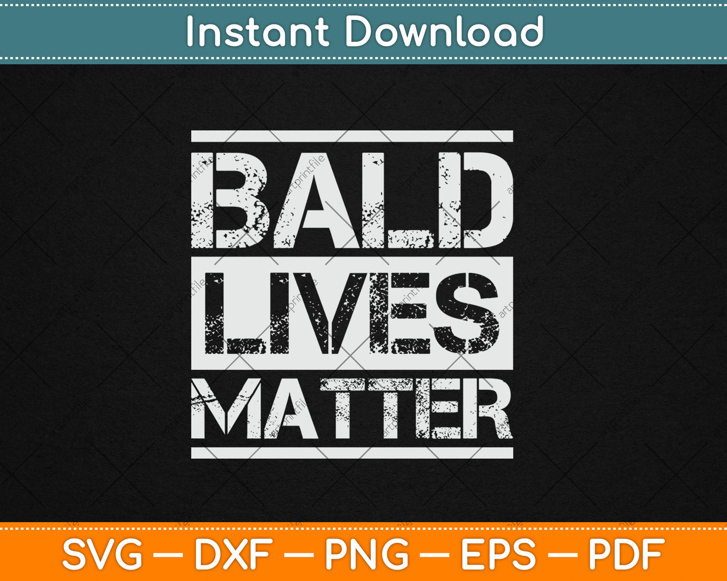 Bald Lives Matter Funny Bald Head Svg Digital Cutting File