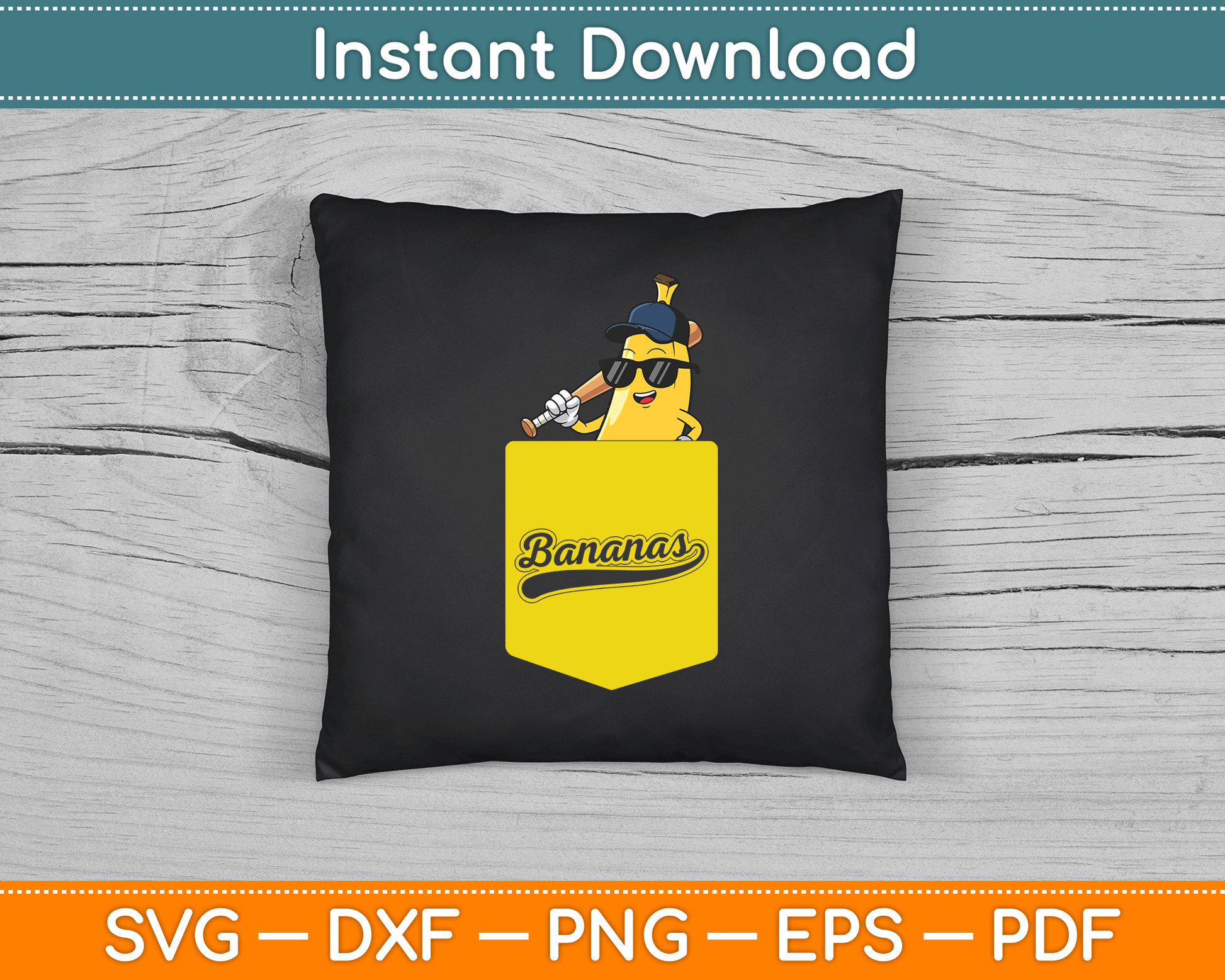 Banana Pocket Fruit SVG Digital Cutting File