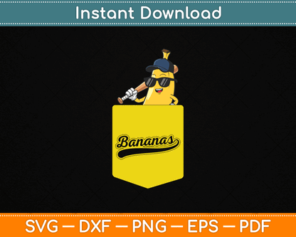 Banana Pocket Fruit SVG Digital Cutting File