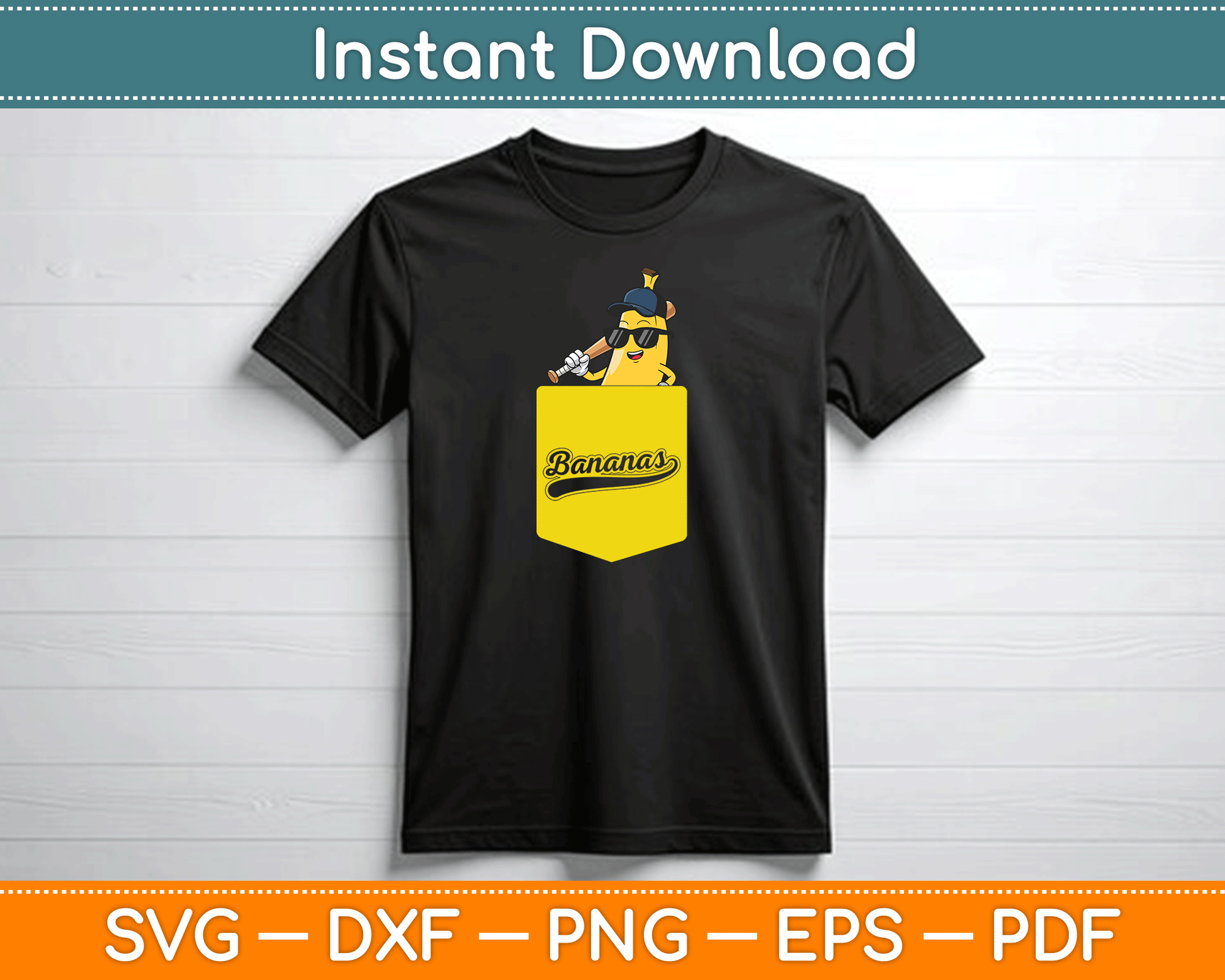 Banana Pocket Fruit SVG Digital Cutting File