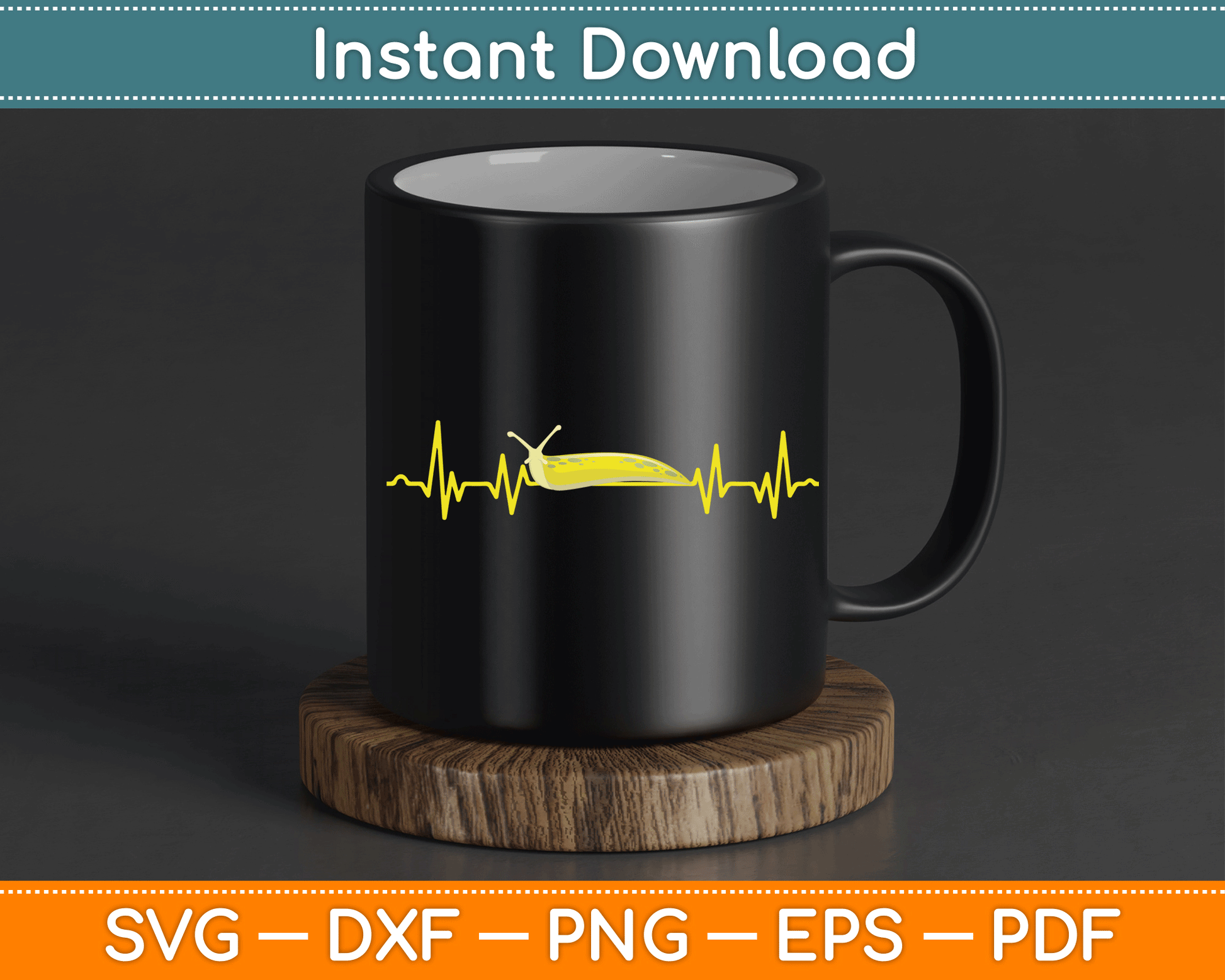 Banana Slug Yellow Banana Slug Lover SVG Digital Cutting File