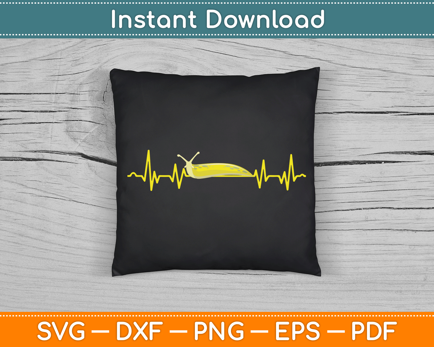 Banana Slug Yellow Banana Slug Lover SVG Digital Cutting File