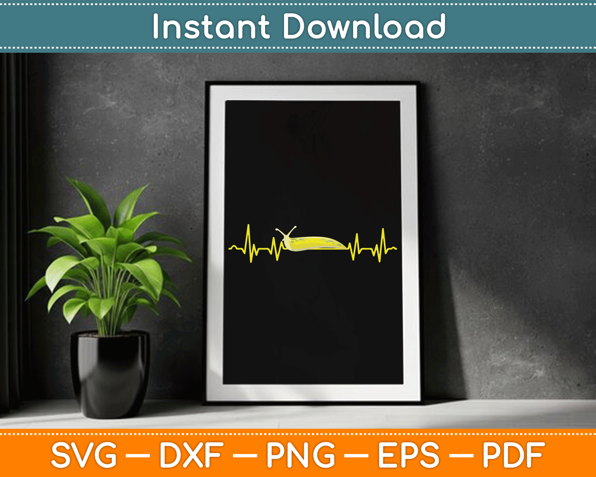 Banana Slug Yellow Banana Slug Lover SVG Digital Cutting File