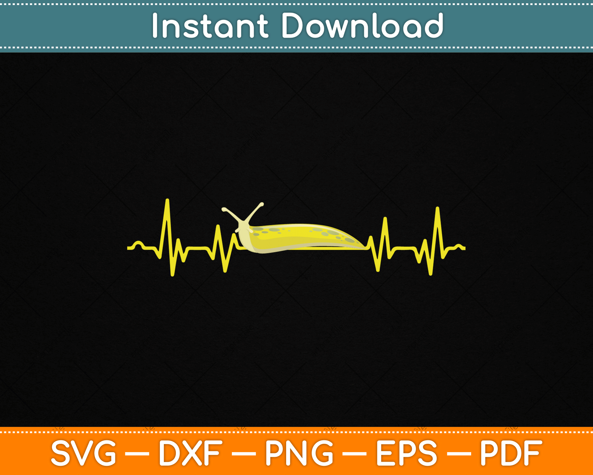 Banana Slug Yellow Banana Slug Lover SVG Digital Cutting File